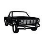 Wallity Ford F150 Pickup Truck 1980 Escultura de pared metálica